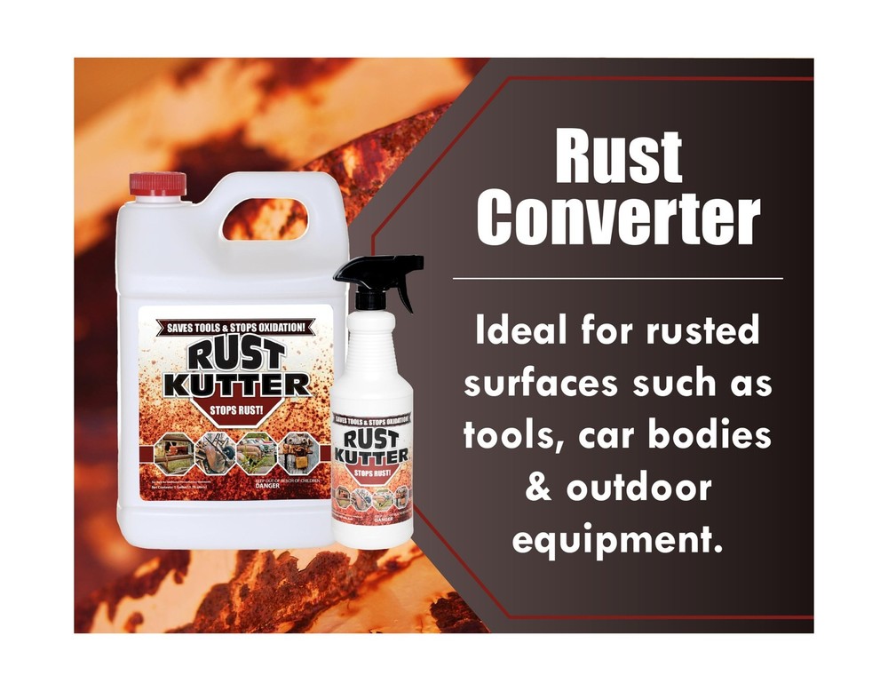 Rust Kutter- Gallon - Stops Rust and Converts Rust Spots to Leave a Primed Su...