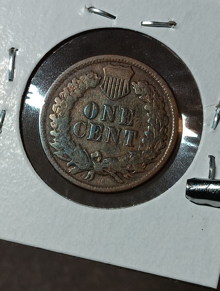👉1879 Indian Head Penny RainbowToning. A/147