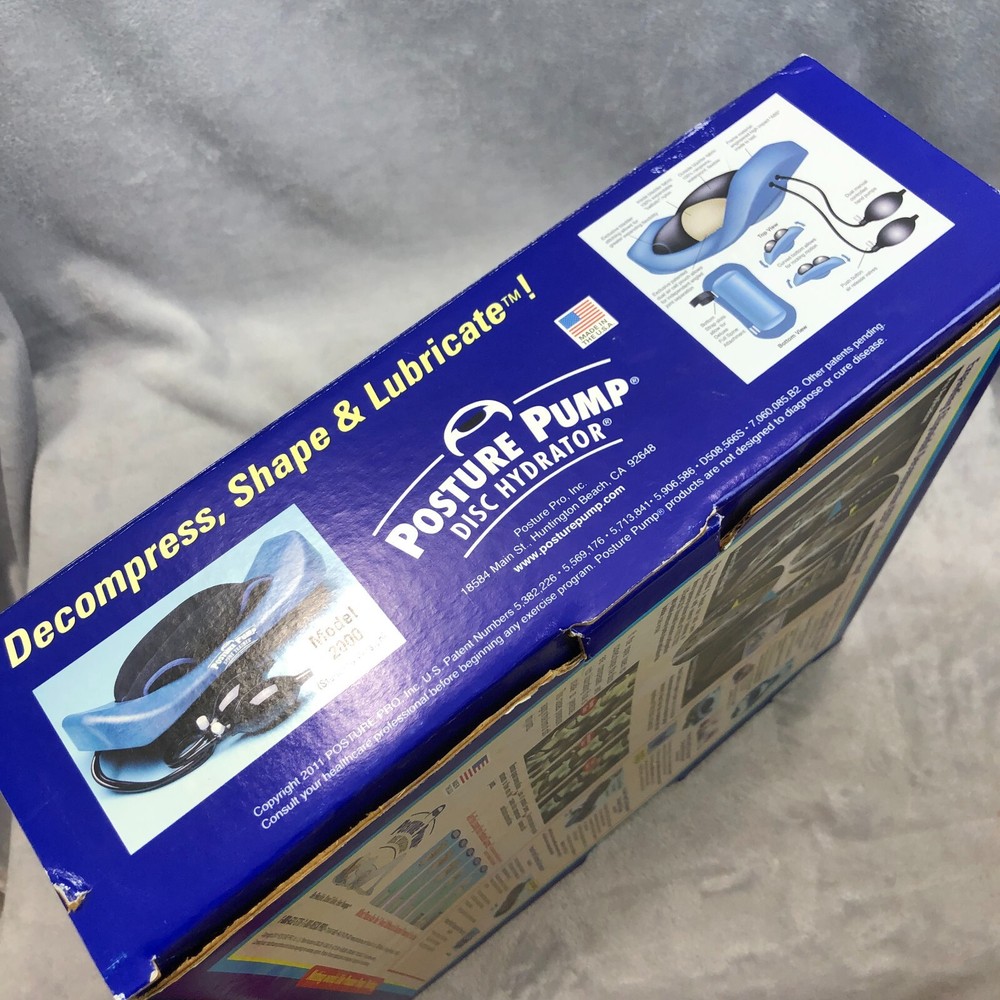 Posture Pump Disc Hydrator Professional Model 2000 Back Spine Corrector with Box
