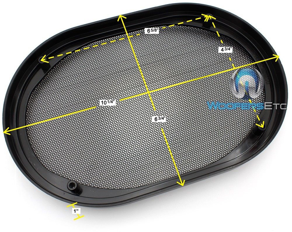 (2) UNIVERSAL 6"x9" SPEAKER COAXIAL COMPONENT PROTECTIVE GRILLS COVERS NEW PAIR