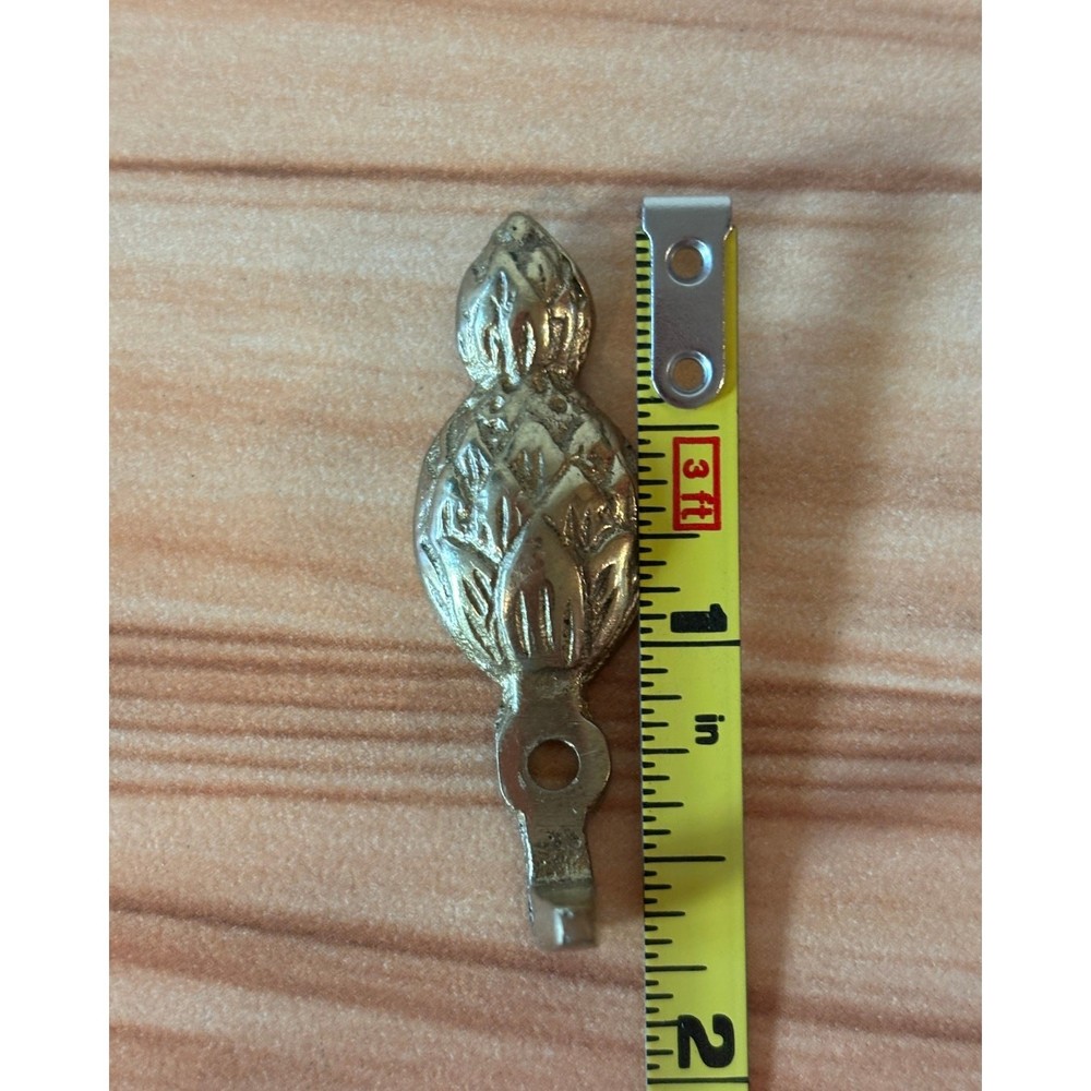 Vintage Pineapple Wall Hook | Small Mini Brass Key Hook | Decorative Wall Decor