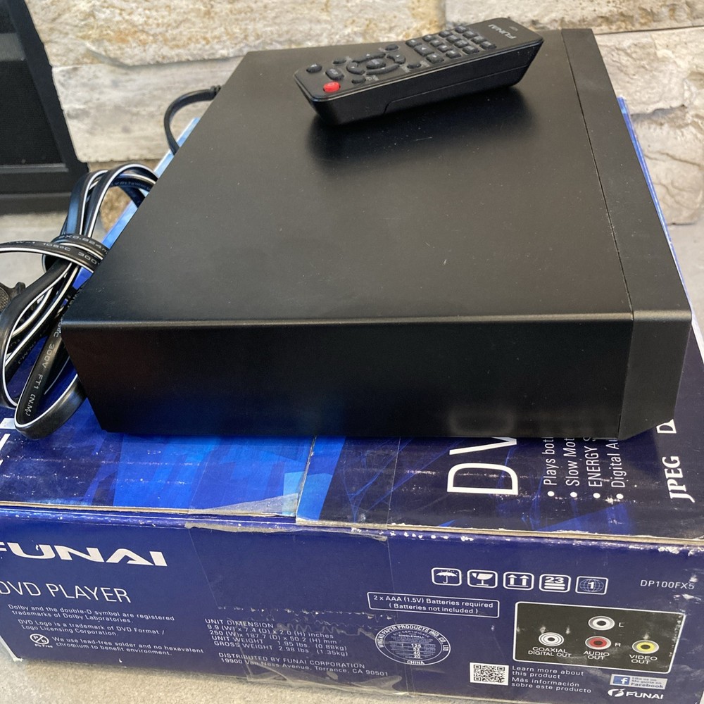FUNAI DVD/CD Player Model #DP100FX5 Tested Works With Remote Original Box