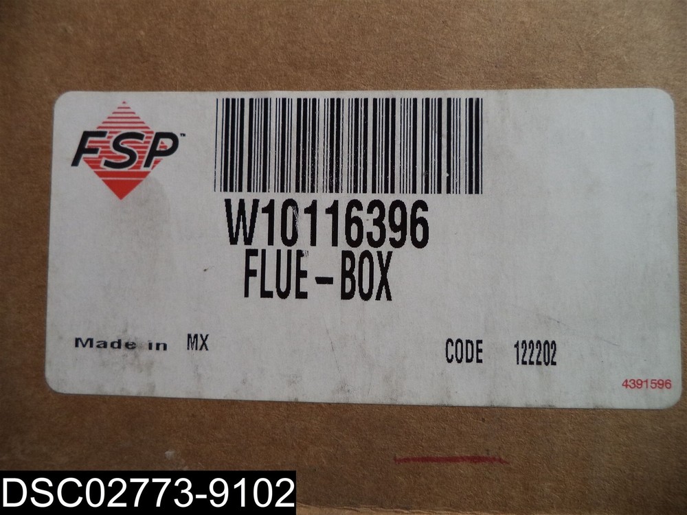 W10116396 Whirlpool Range Oven Flue Vent Box