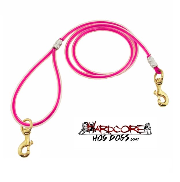 BASIC 4.5ft CABLE LEAD 1-DOG Version (BASIC) Brass Plated Snap on Both ends