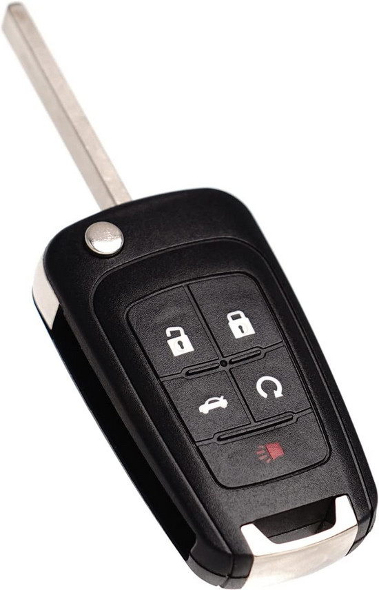 KEY CUT + Chevrolet Flip Remote Key 2010-2017 5 Buttons DIY PROGRAMMING