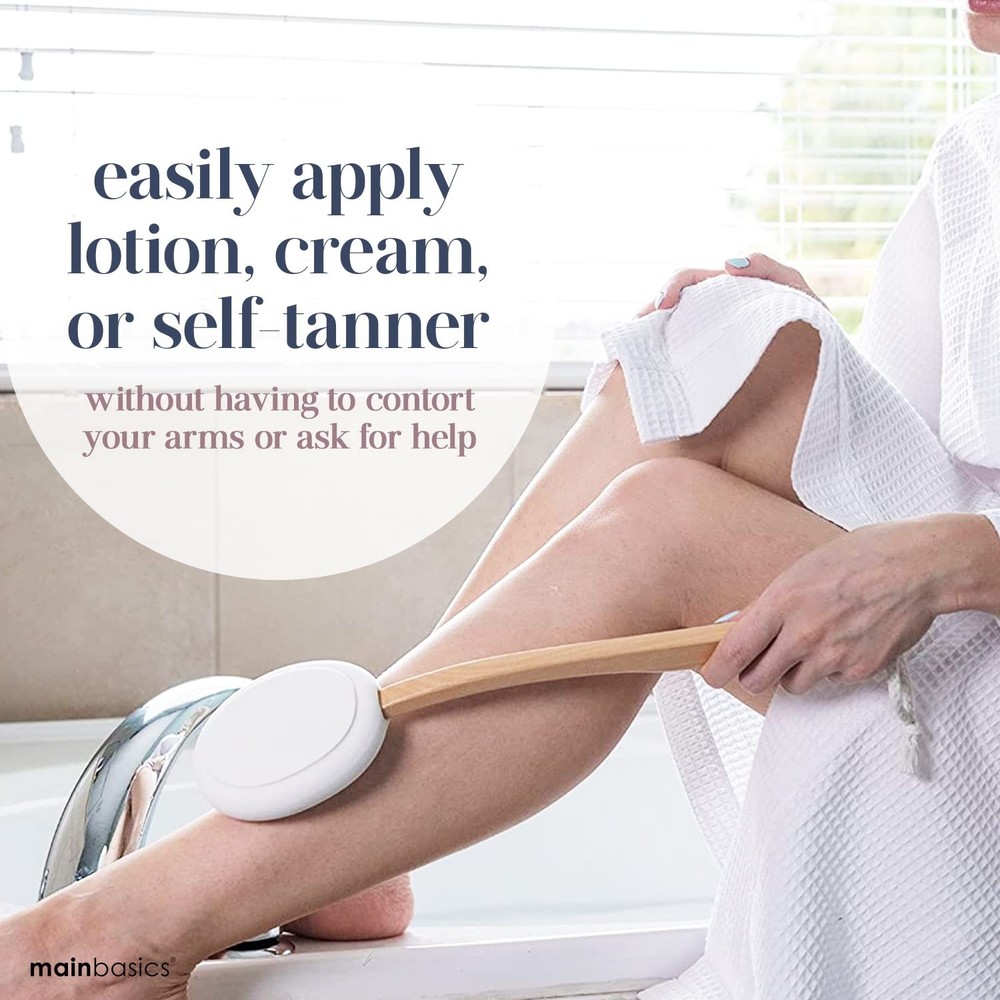 MainBasics Back Lotion Applicator - Long Handle, 1 Count (Pack of 1)