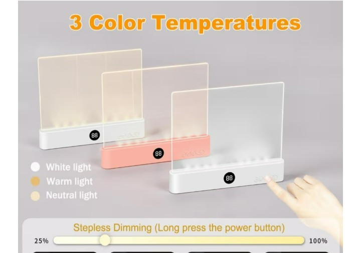 pink rechargeable book light