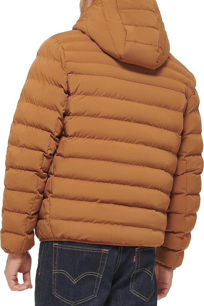 Levi's Men's Soft Shell Hooded Storm Trucker Jacket Brown Size Large