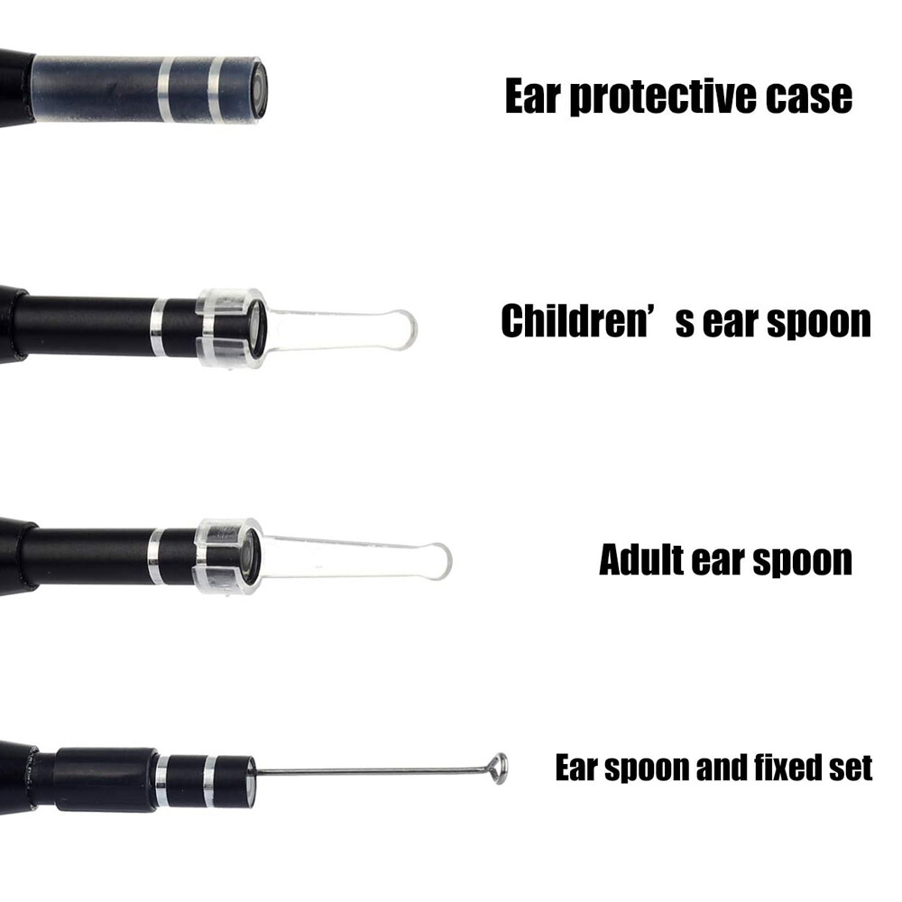 HD Ear Endoscope Otoscope LED Camera Tool Cleaning Wax Pick Cleaner Removal Kit