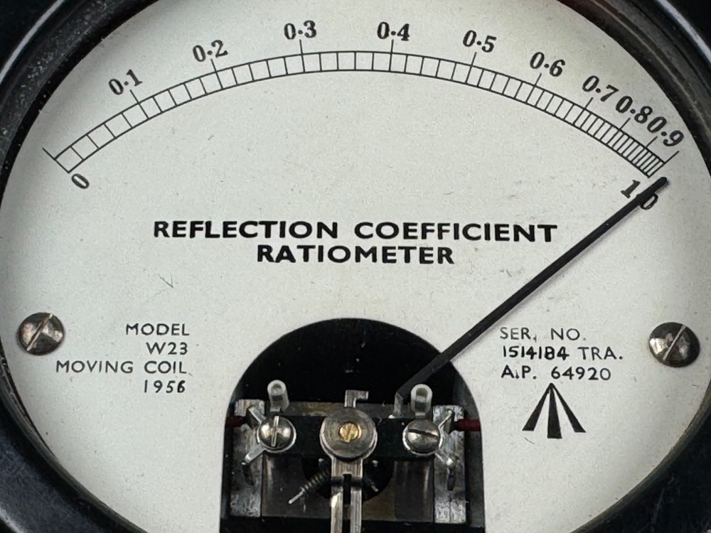 Moving Coil W23 Reflection Coefficient Ratiometer Dial Ex-MoD 1956