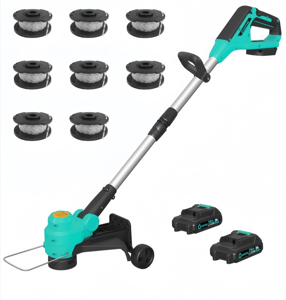 20V Wireless String Trimmer & Edger 12-In Cutting Width Lightweight Weed Wacker