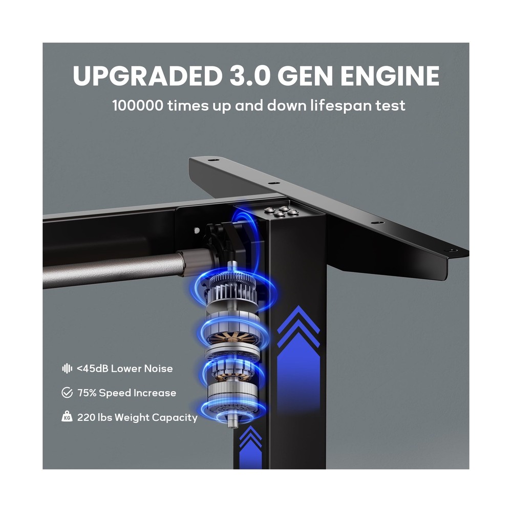 NICECOZY Electric Standing Desk Frame Workstation,Memory Controller Height Ad...