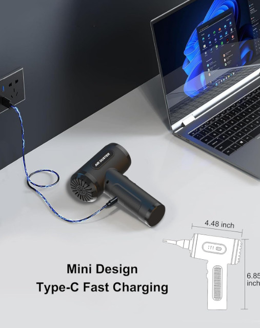Compressed Air Duster,Dust Cleaner for Car,Computer,Keyboard,Camera,Desk,Lapt...