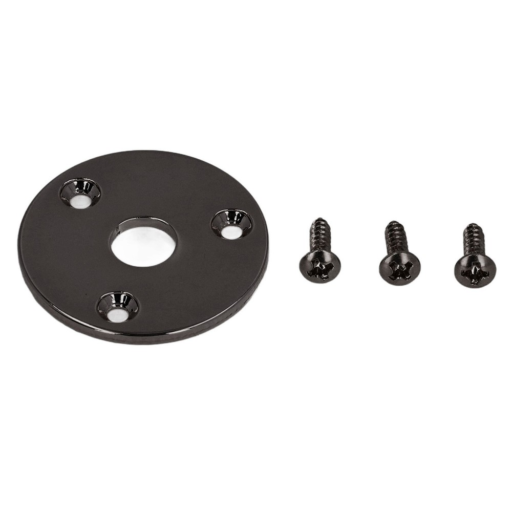 Guitar Jack Socket Plate Round Metal Input Output Cover Replacement Hardware For