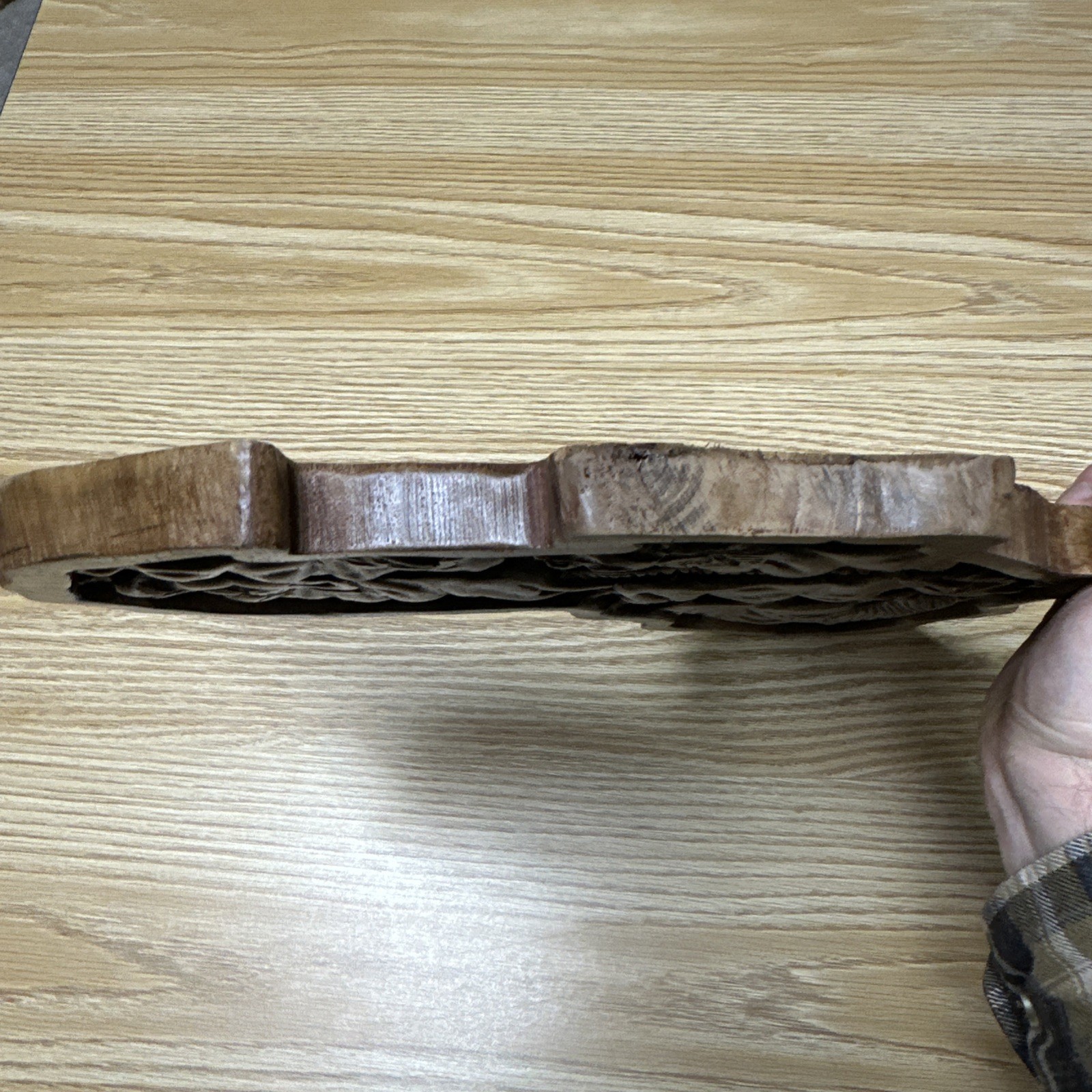 Big 5 Safari Hand Carved Wood African VTG Lion Elephant Rhino Unique Wall Art