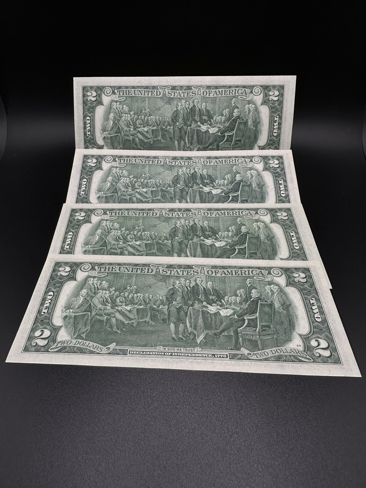 1976 $2 Dollars bills COMPLETE 4 DISTRICT Uncirculated .