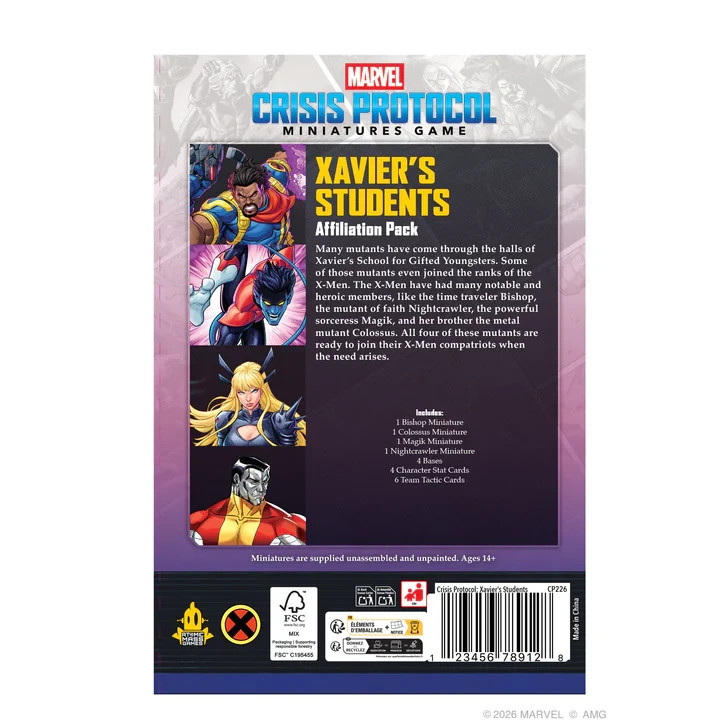 Marvel: Crisis Protocol - Xavier's Students affiliation pack Colossus Magik
