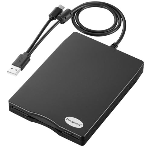 3.5" USB Floppy Disk Drive Reader for PC & Laptop - Windows 11/10 Compatible, Fr