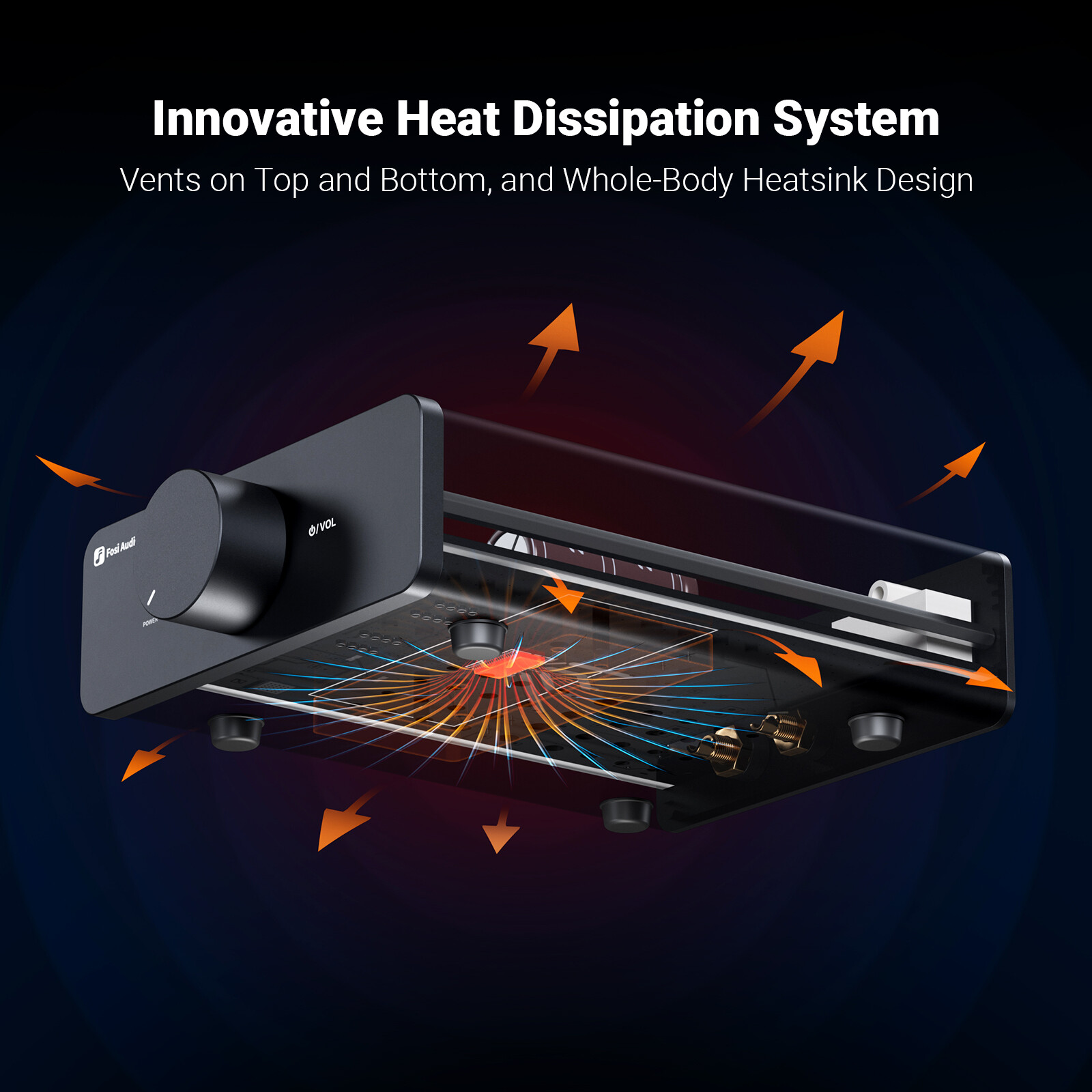 Fosi Audio V3 TPA3255 Amplifier Audio Stereo Class D 2 Channel Speakers HiFi 48V