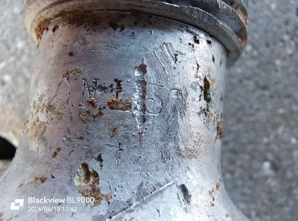 WW2 German Battle Damaged Canteen; MARKED