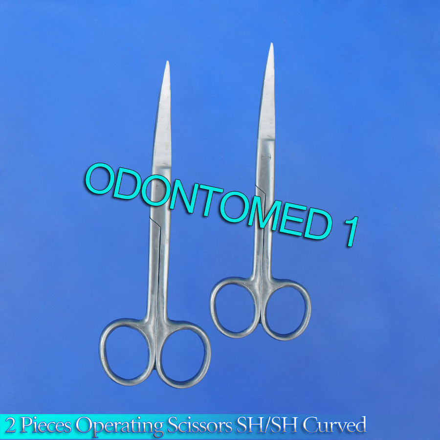 2 O.R Grade Operating Scissors 5.5" + 6.5" Curved Sharp Sharp