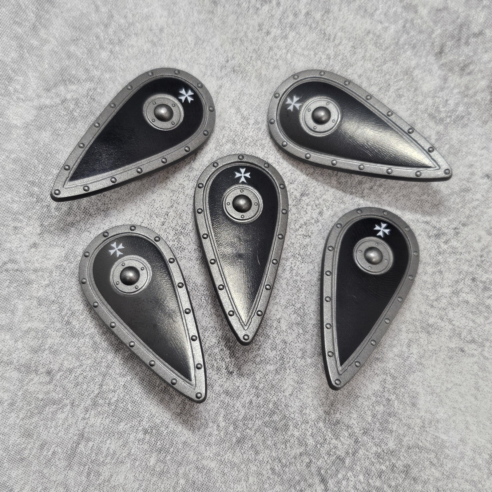 5pack Custom Hospitaller Shield Cross Block Accessory for Minifigures A12hs04