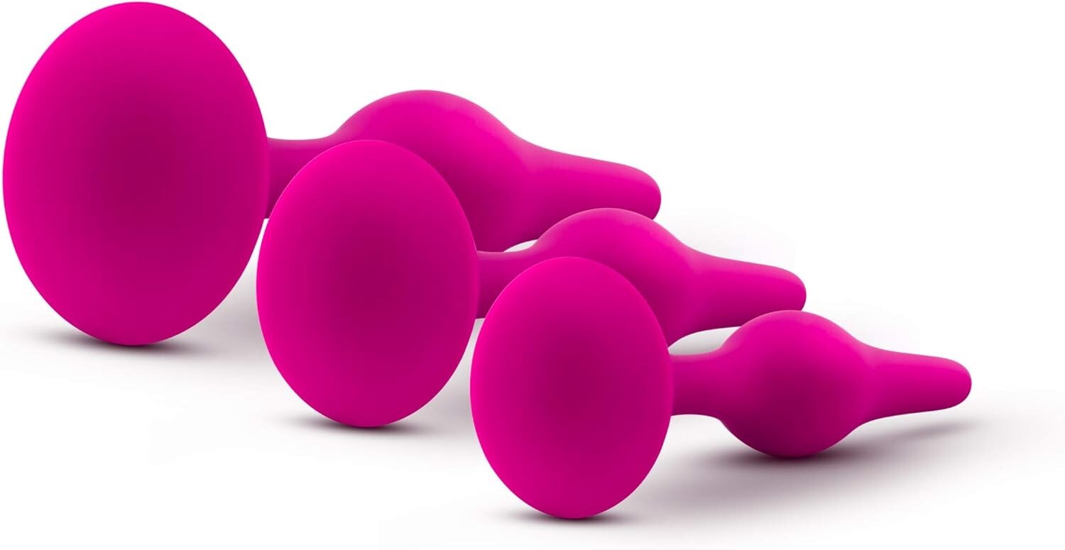 Eden Smooth Silicone Beginner Anal Trainer Butt Plug Kit Sex Toy for Men Women