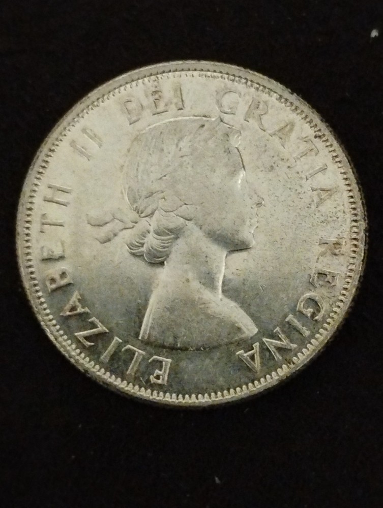 1958 Canadian 50 cent dot