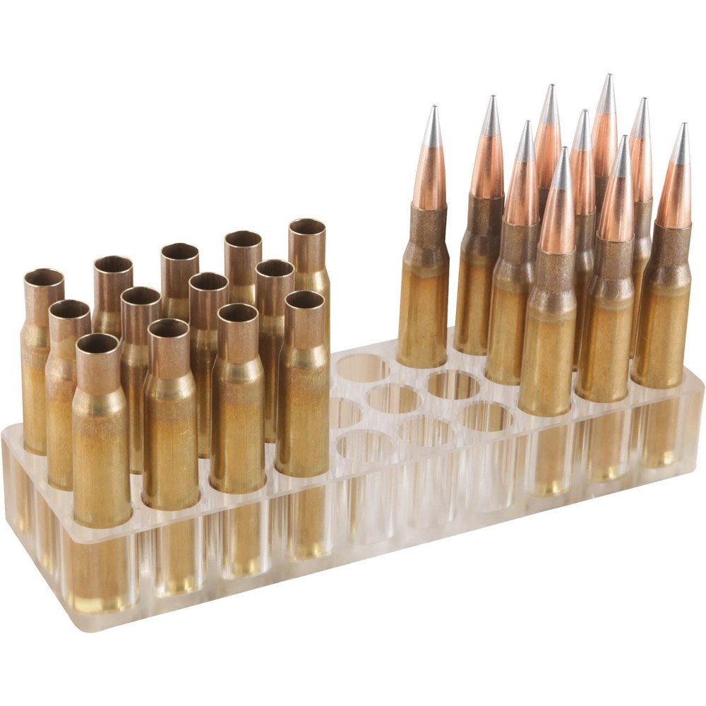 Loading Block for .50 BMG CNC Machined from Solid Acrylic Block, Holds 30 Rounds