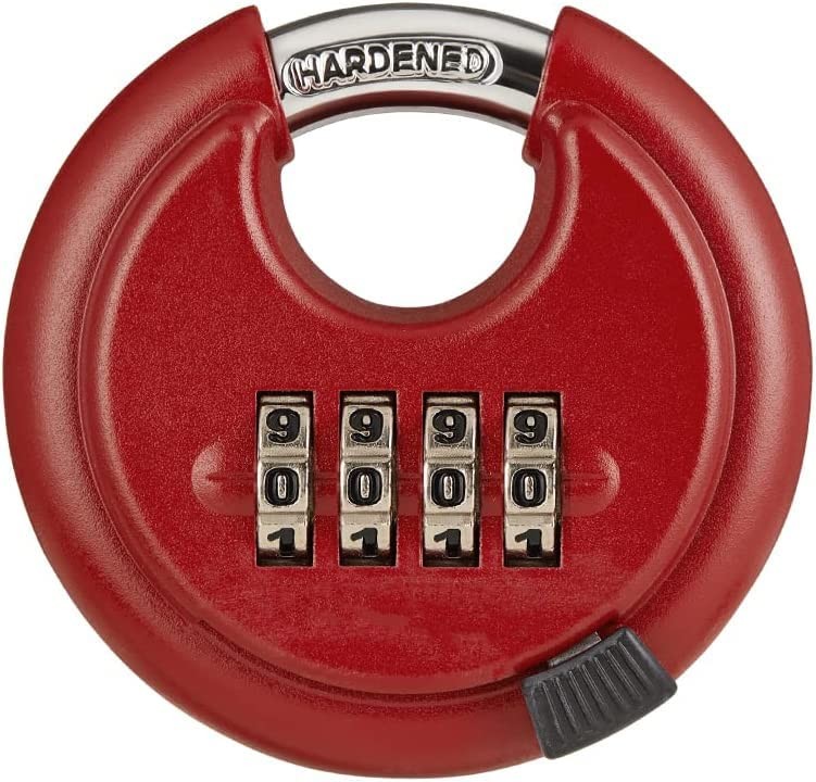 Combination Lock, Discus Padlock with 4 Digital Combination,Disc Lock for Sto...