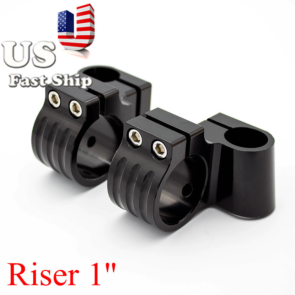 36mm Riser  Motorcycle Universal Clip On Ons Fork Clamp Handle Bar Handlebars US