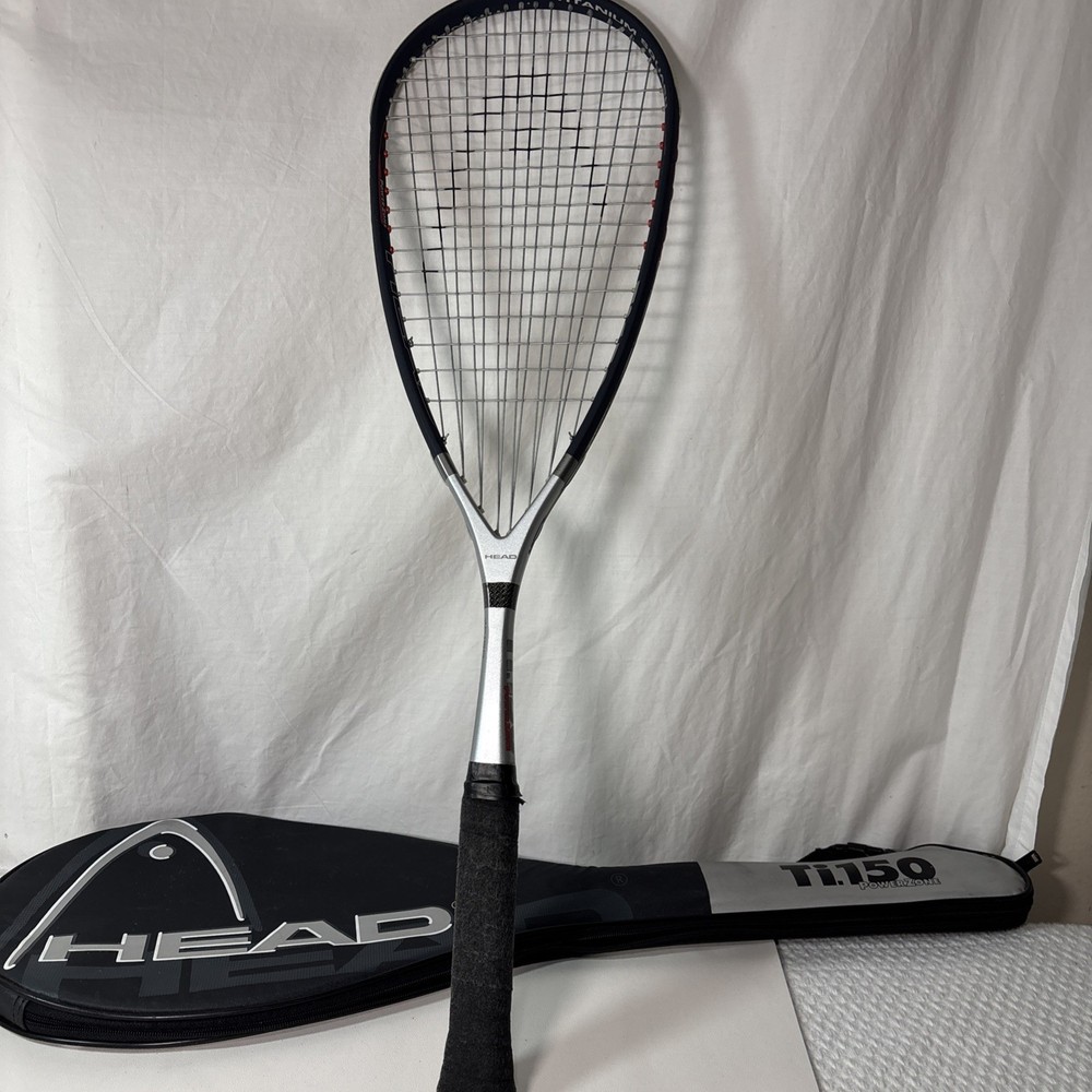 Head Ti 150 Power Zone Squash Racket Titanium, With Case