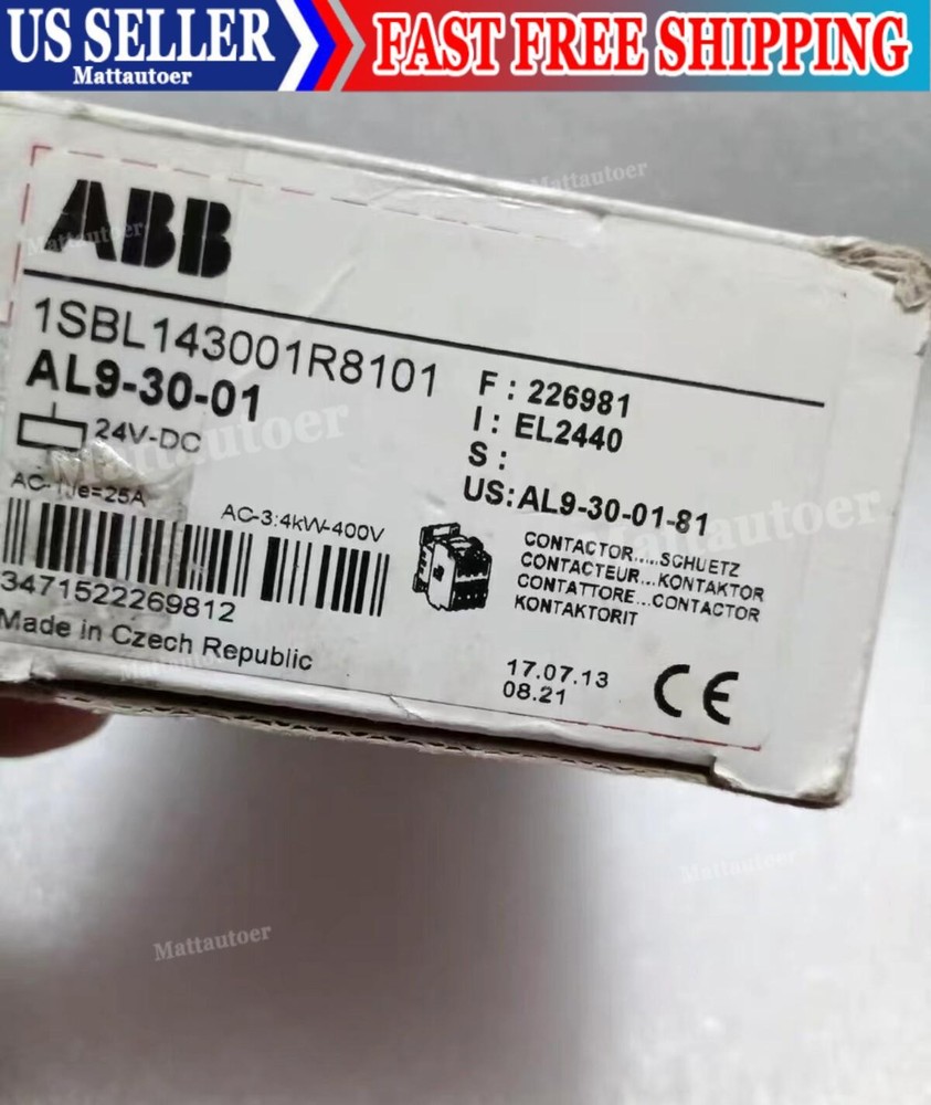 1pc ABB AL9-30-01 DC contactor 24VDC