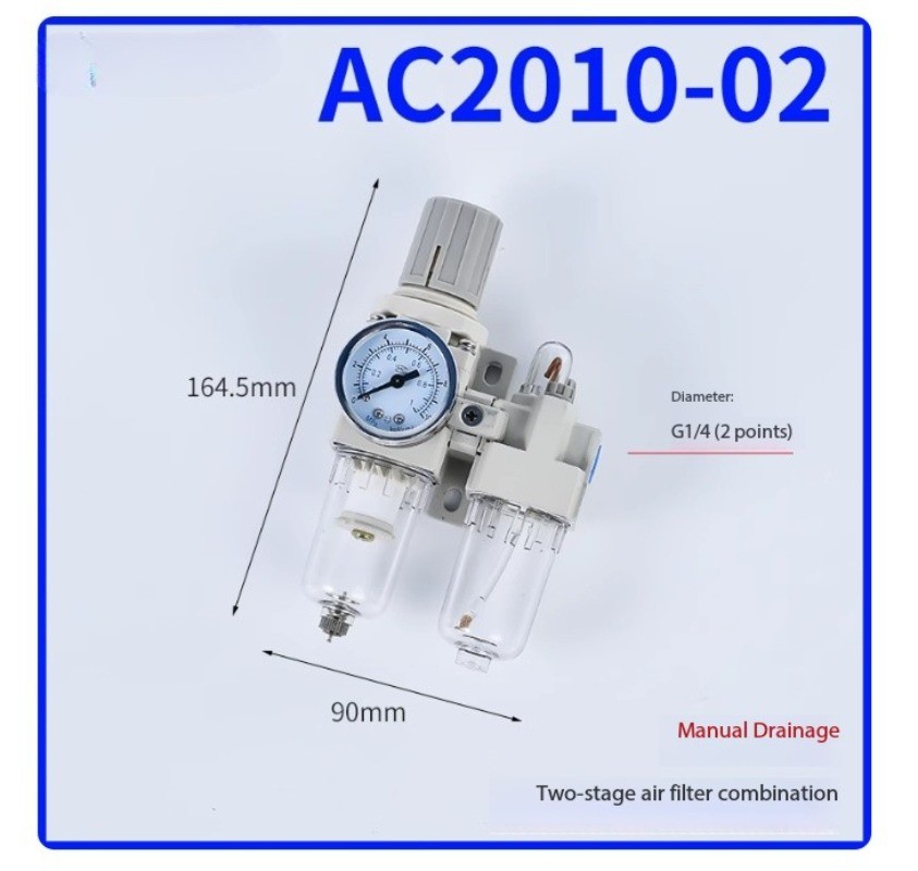 PressureReducing Valve Air Source Processor Dual-Unit Oil-Water Separator Filter