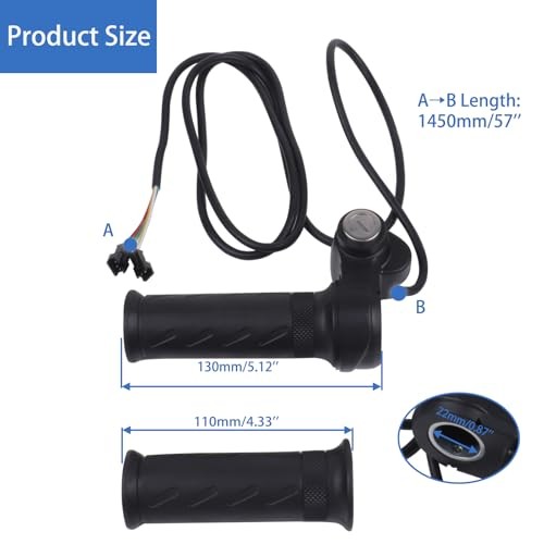Universal Electric Scooter Throttle Grip Speed Controller Grip, Full Twist