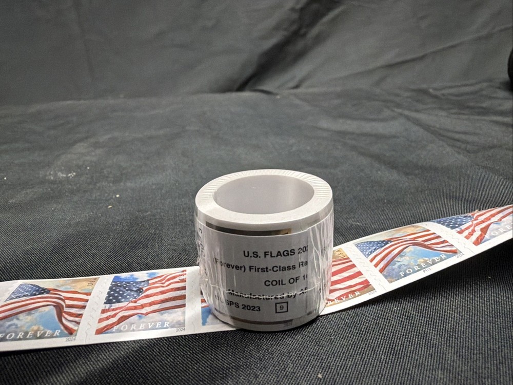 One-Hundred (100) Count Rolls U.S Flags 2024