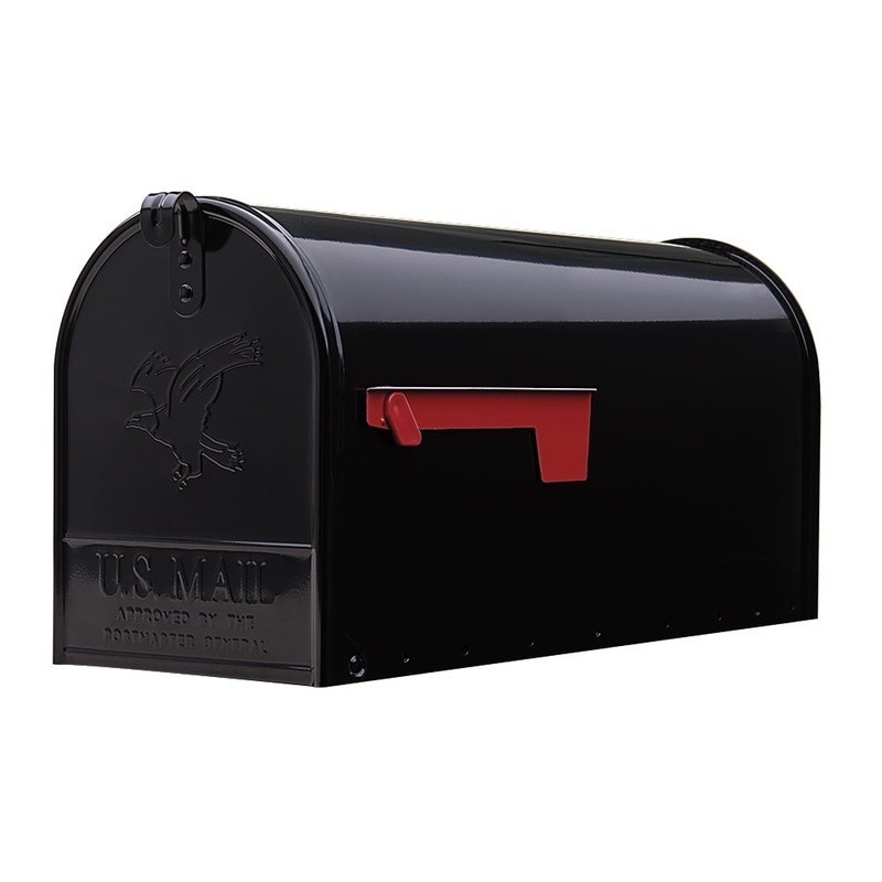 Elite Mailbox Large Steel Rust Resistant Post Mount Package Friendly Durable New