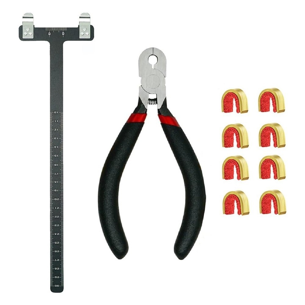 Bow String Nocking Points Set with T Square Ruler Nocking Buckle Pliers and8065