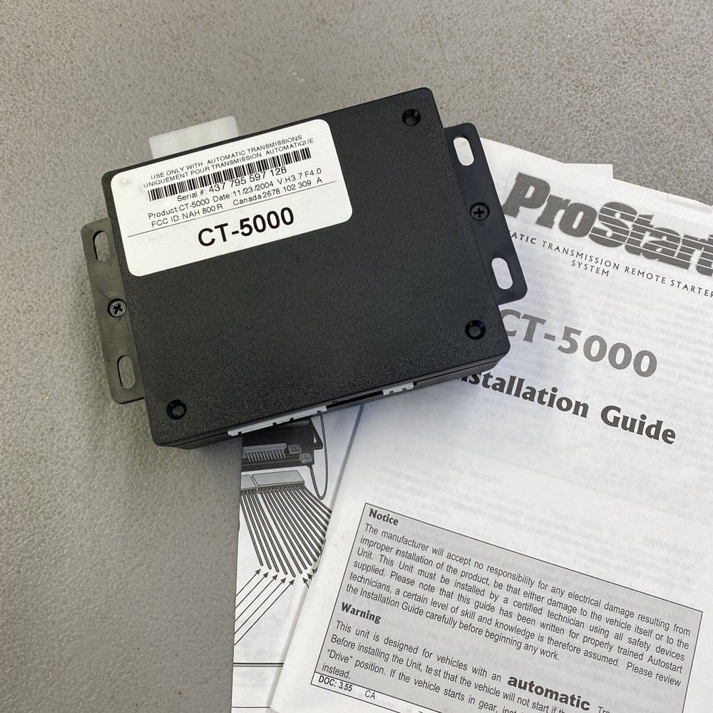 NEW Replacement ProStart AutoStart CT-5000 Remote Start Module Brain CT-5000