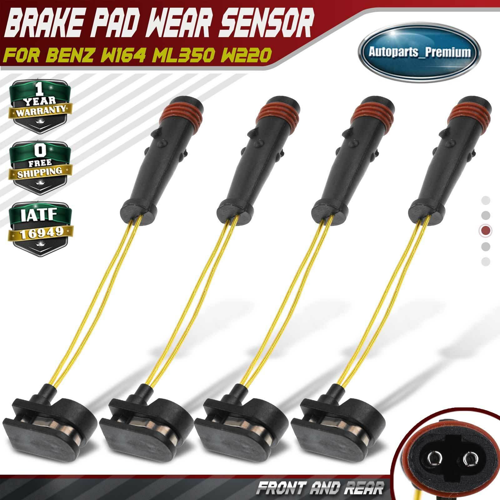 4x Front & Rear Disc Brake Pad Wear Sensor for Mercedes-Benz G55 AMG W164 ML350