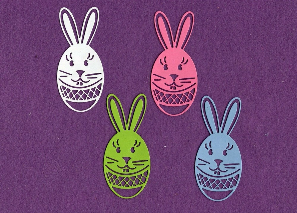 EASTER BUNNY EGG die cuts scrapbook cards