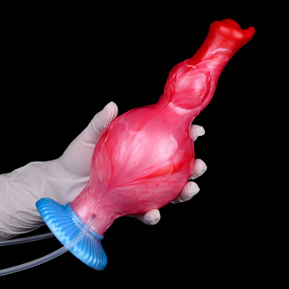 Inflatable Ejaculating Dildoe Realistic Squirting With Suction Cup Use Lubricate