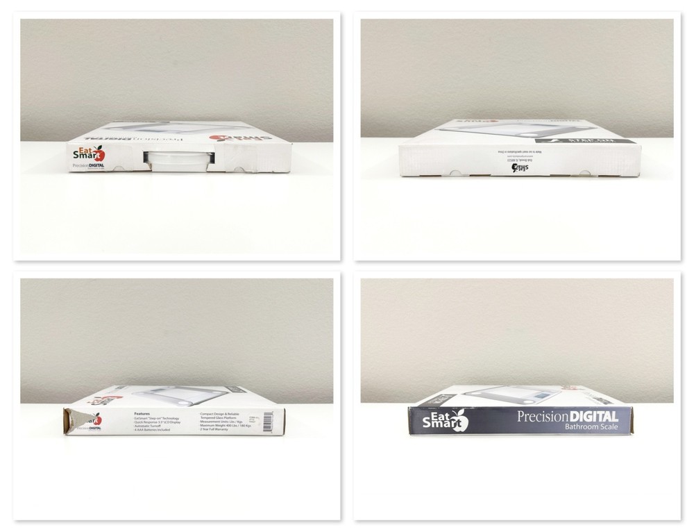 EatSmart Precision Digital Bathroom Scale X-Large Lighted Display 400lb Limit