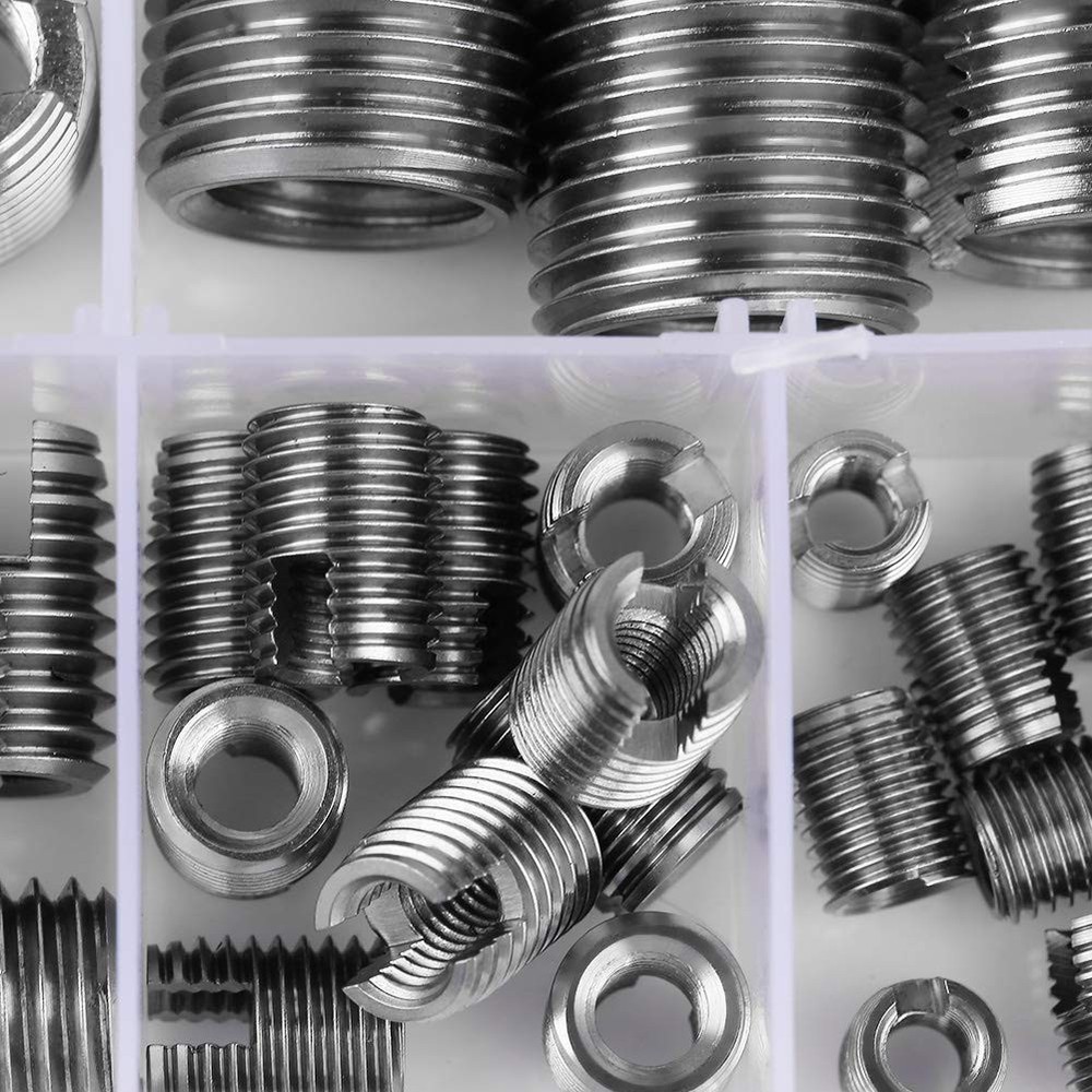 50Pcs Stainless Steel Inner Thread Self Tapping Thread Inserts Set Reinforce ...