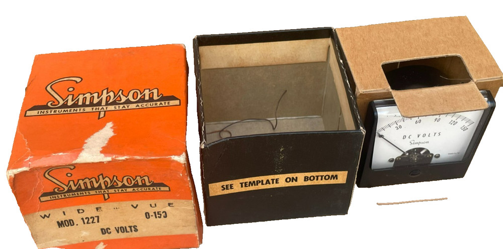 Simpson Instruments 2-1/2" Round Meter 0-150 DC Volts