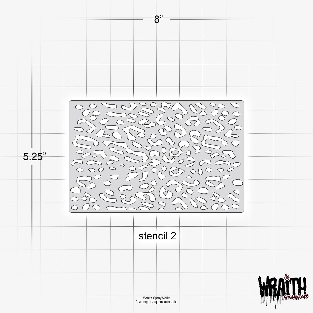 Zebra Leopard Pattern Set - Reusable Airbrush Stencil Template