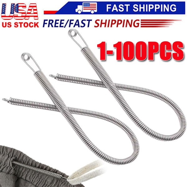 Flexible Spring Drawstring Threader Clip Tool for Pants & Hoodies - NEW Lot
