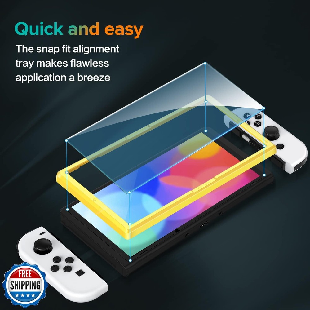 ivoler 4-Pack Tempered Glass Screen Protector Designed for Ninten