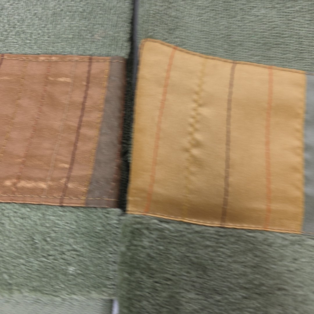 Springmaid Soft Touch Hand Towel Sage Green Satin Embellishment Lot Of 2