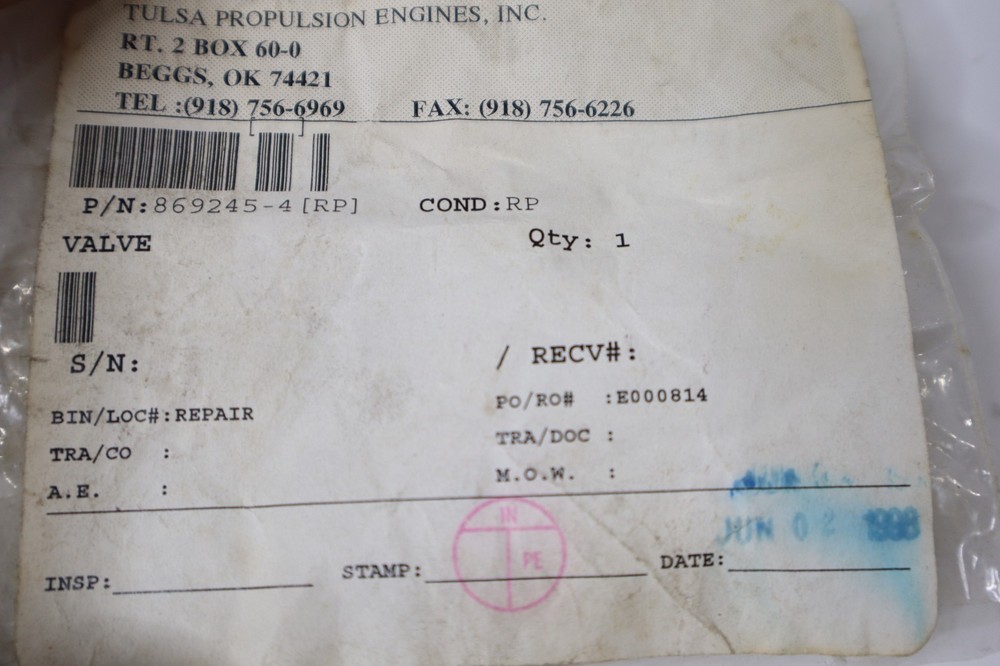 Garrett 869245-4 Valve